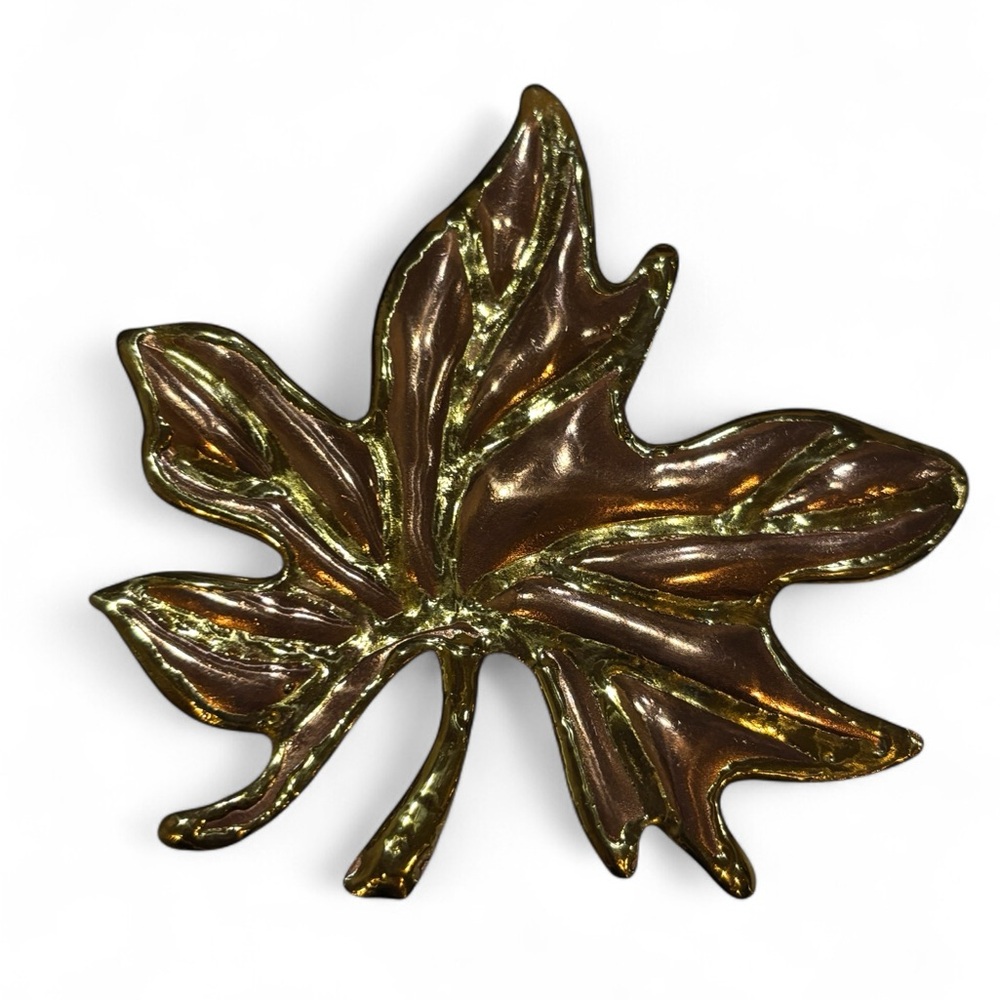 Vintage Autumn Leaf Brooch Pin/Pendant - Bronze / Copper Tone Nature Jewelry